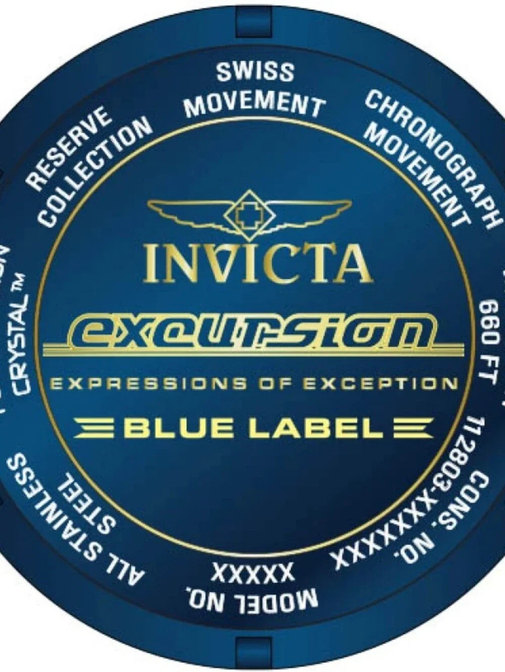 Invicta Watch Model 33297 RESERVE SEA EXCURSION BLUE-LABEL 50mm